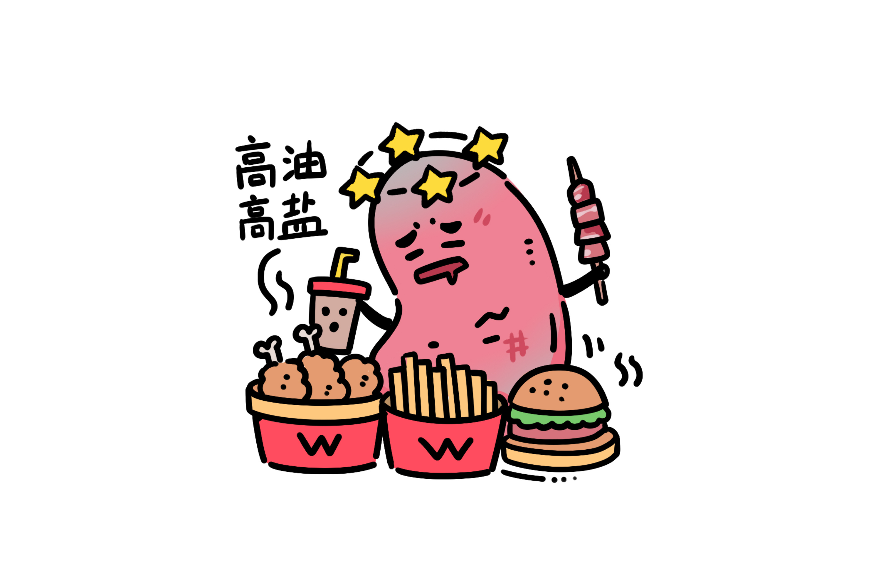 摄图网_402713456_手绘卡通世界肾脏日肾脏拟人卡通套图高油盐食物（企业商用）.jpg